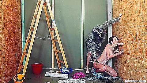 Horny slut fucked by three guys