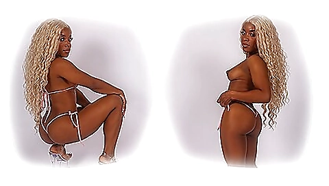 Sexy young girl give bangs the perfection