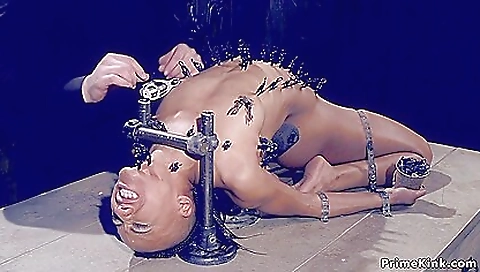 Sexy blonde chick fucks in the kitchen