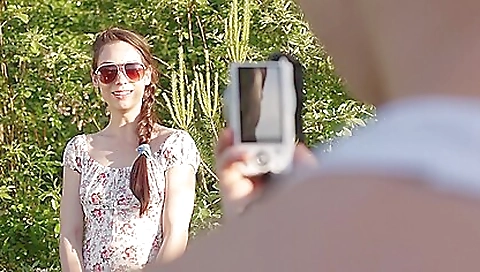 She's first time with a dildo in my room